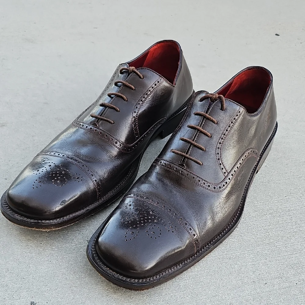 BRUNO MAGLI Dark Brown Oxfords Mens Dress Shoes